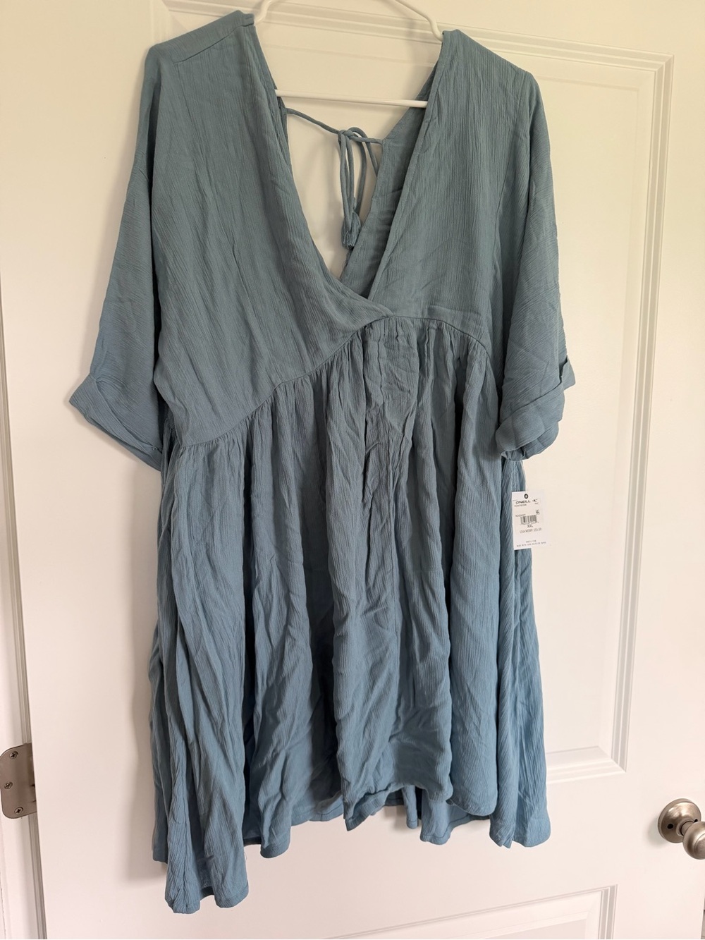 O’Neill BNWT Light Blue V-Neck Tie-Back Women’s Tunic Dress